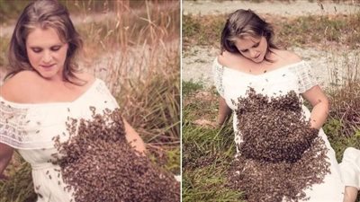 امرأة حــامل وضعت النحل على بطـــنها وبعد أيام حـدث شيء صدم الجميع!